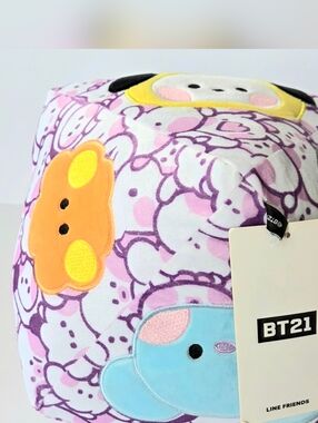 LINE FRIENDS BT21 DICE CUBE PILLOW CUSHION, PRINT PLUSH, 12" WITH TAG